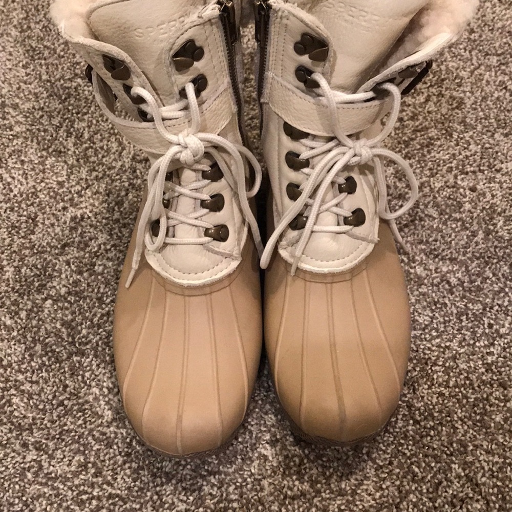 Cream J. Crew x Sperry Duck Boots